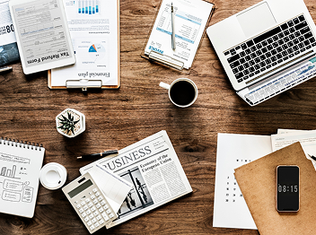 Family reviewing real estate plans