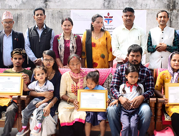 Family reviewing real estate plans